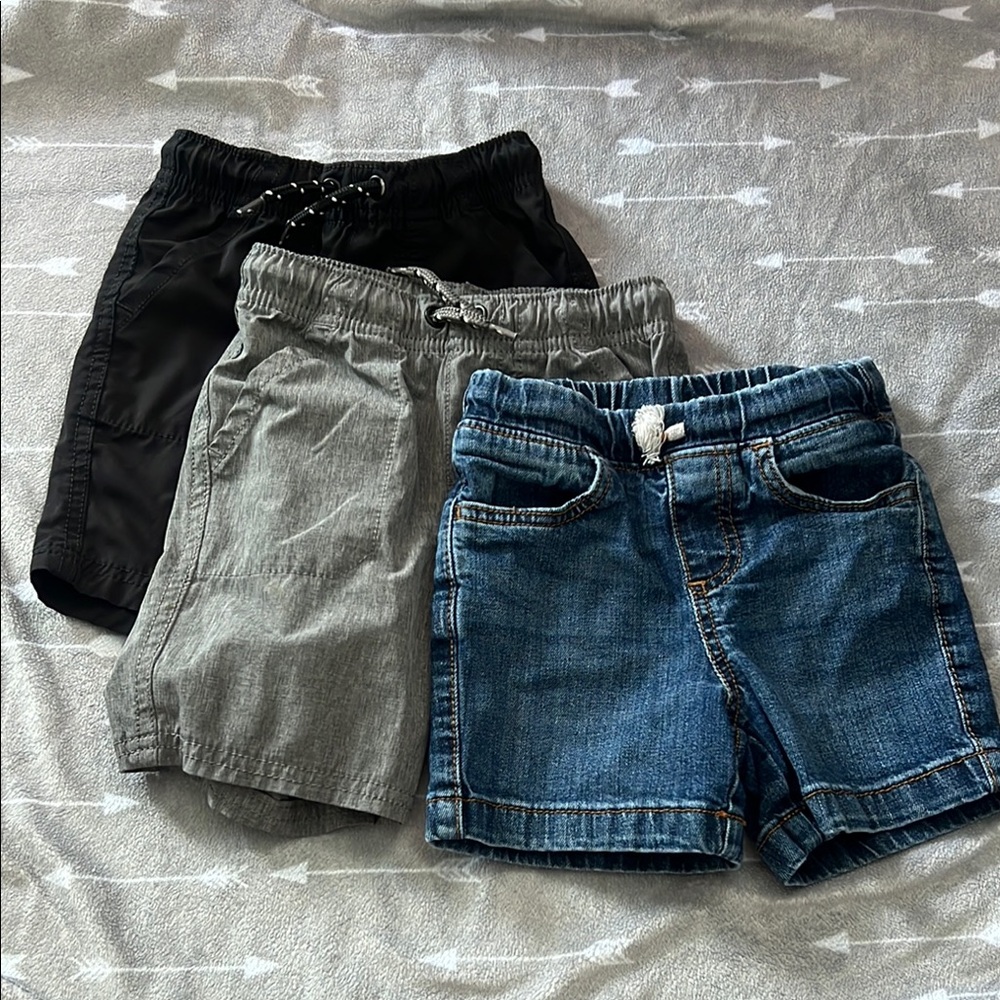 Jumping Beans Black, Gray and Jean Shorts